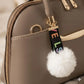 Wahajh brown handbag with charm for women trendy shoulder bag Pakistan